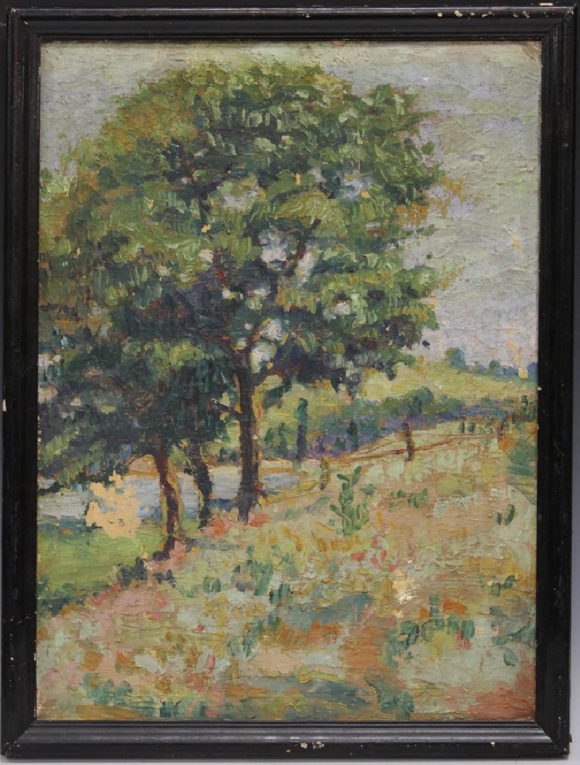EARLY 20TH C. AMERICAN IMPRESSIONIST OIL ON BOARD (1 of 3)