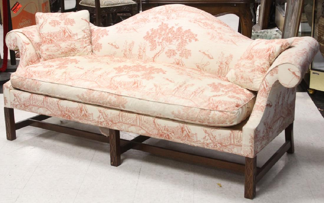 REGENCY STYLE MAHOGANY CAMEL BACK SETTEE (1 of 1)