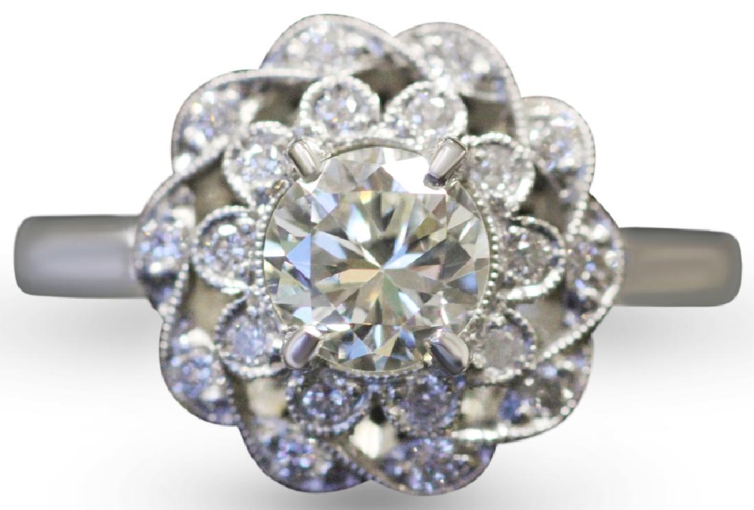 0.65CT ROUND DIAMOND PLATINUM RING (1 of 5)