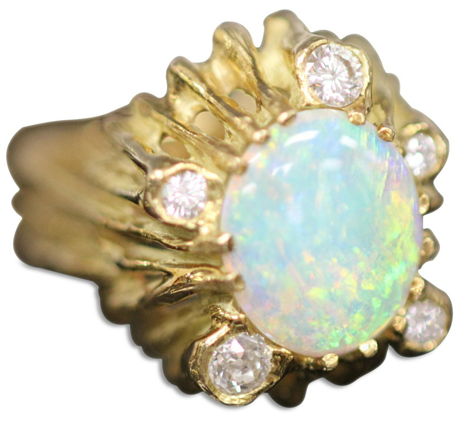 JEAN PIERRE, 18KT OPAL & DIAMOND LADY'S RING (1 of 3)