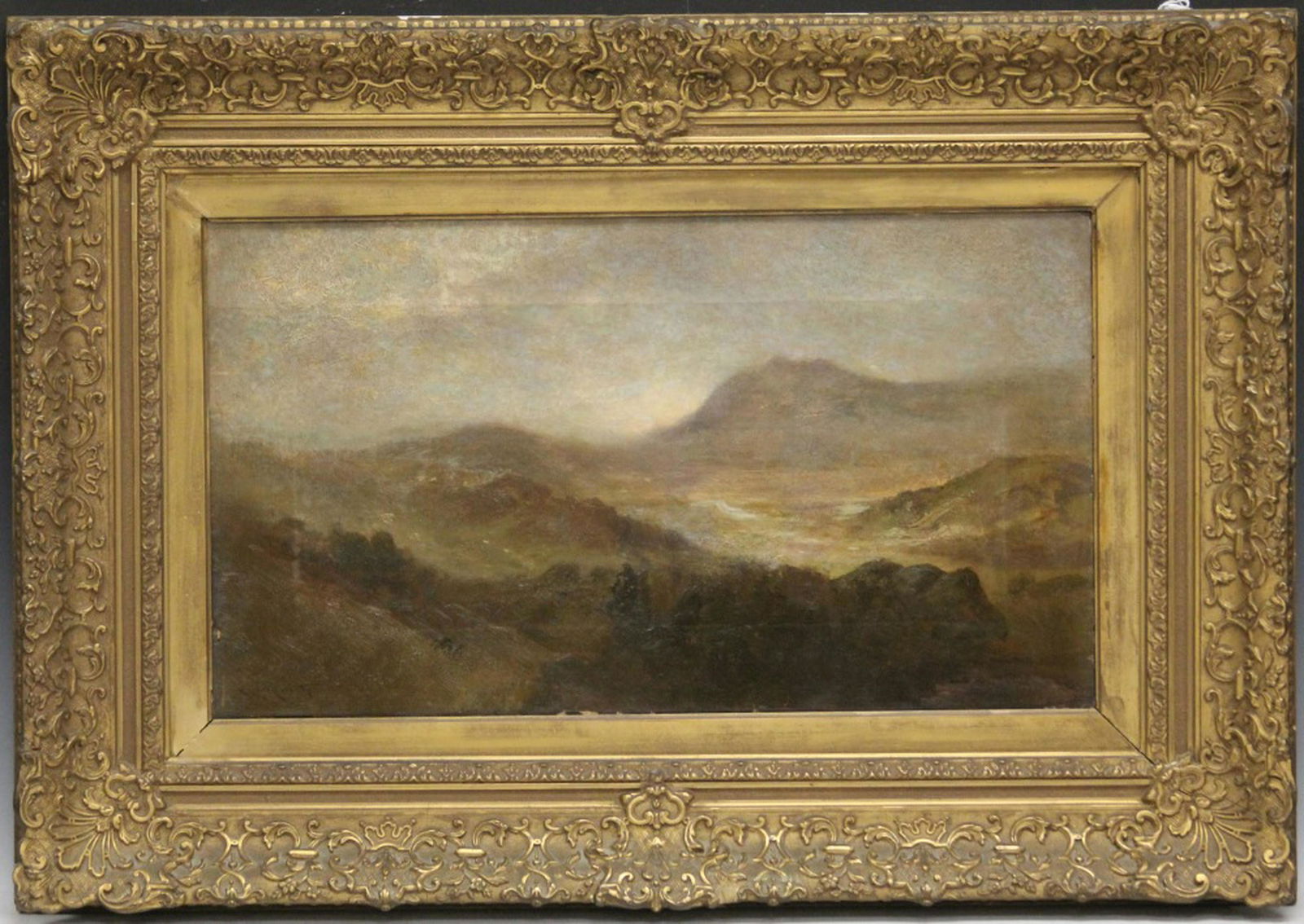 WILLIAM KEITH (1838-1911), OIL ON CANVAS, FRAMED: Sight- 12" x 22" Overall- 21" x 30" Note- canvas is laid down. In-house shipping available within the continental U.S. for $100 plus insurance.