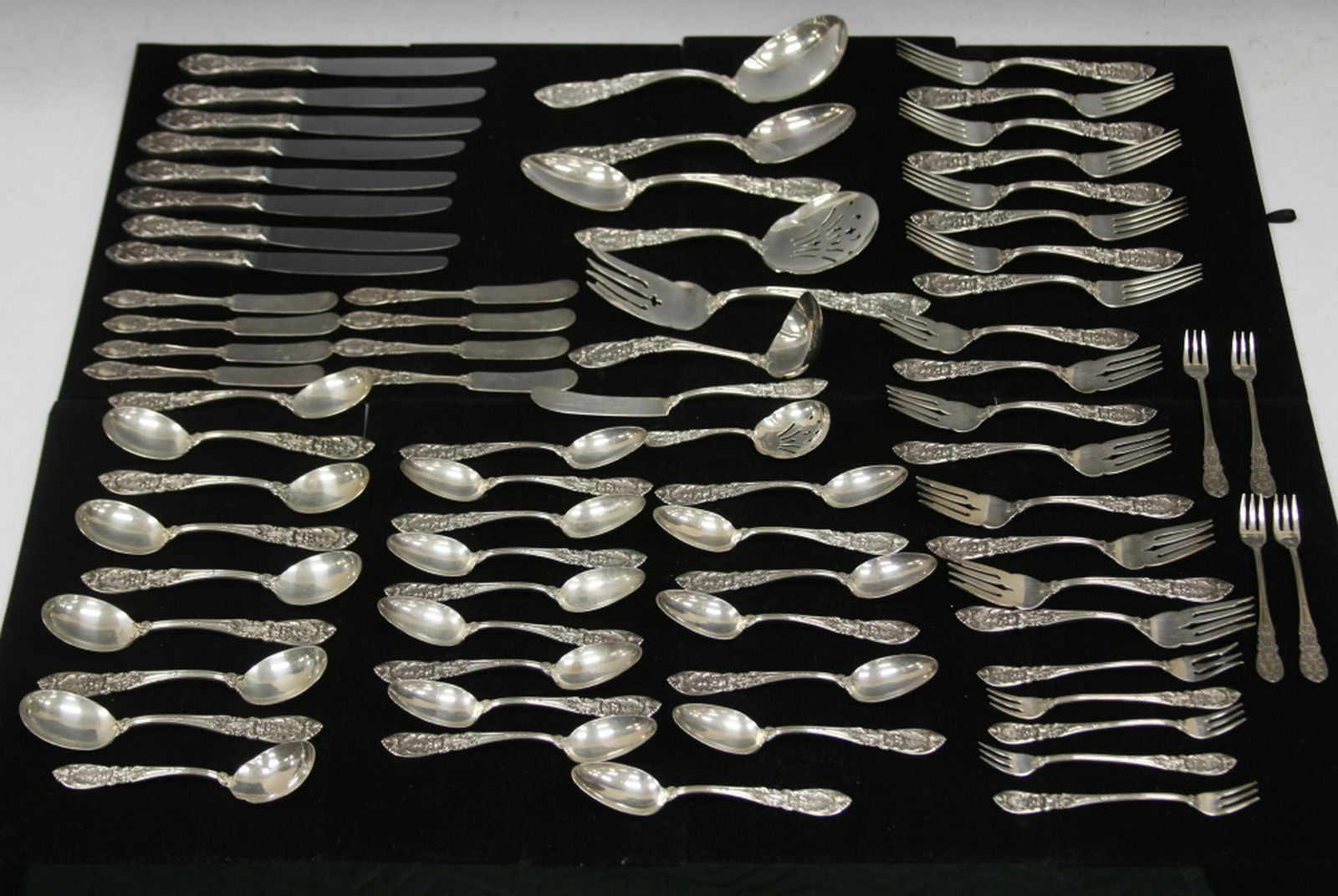 INTERNATIONAL STERLING SILVER FLATWARE, (74) PCS. (1 of 4)