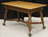 HUNTZINGER STYLE OAK ROPE TWIST LEG LIBRARY TABLE