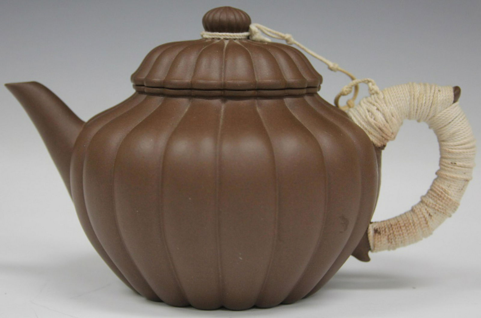 CHINESE CLAY TEA POT, 7" L (1 of 7)