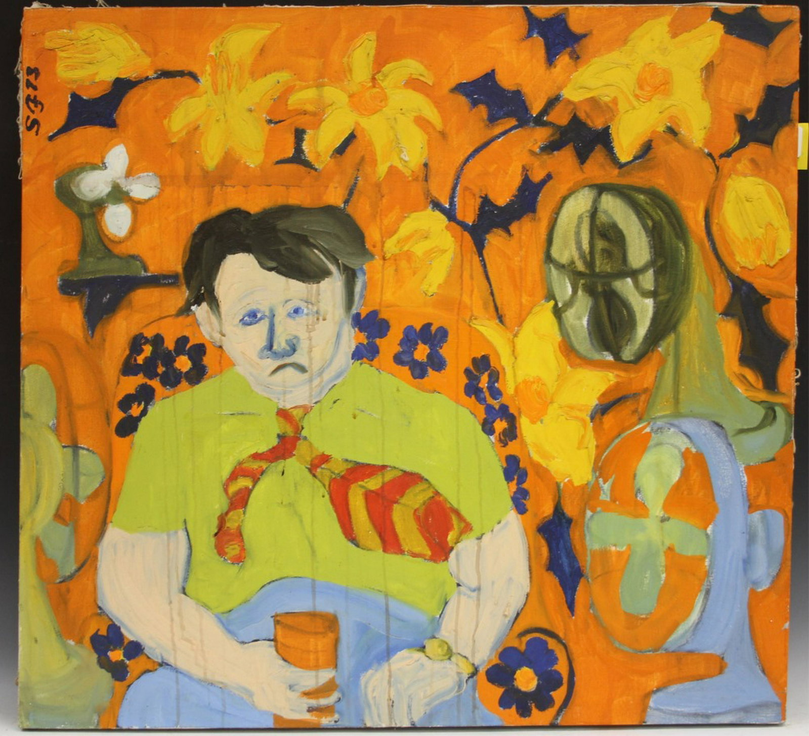 LOT OF (2) STAN FULLERTON, OIL ON CANVAS: Circa 1970's. Overall- 34" x 35", 33" x 35" This lot to benefit the collections of the Santa Cruz Museum of Natural History. It was selected for deaccession because it falls outside the collecting sco