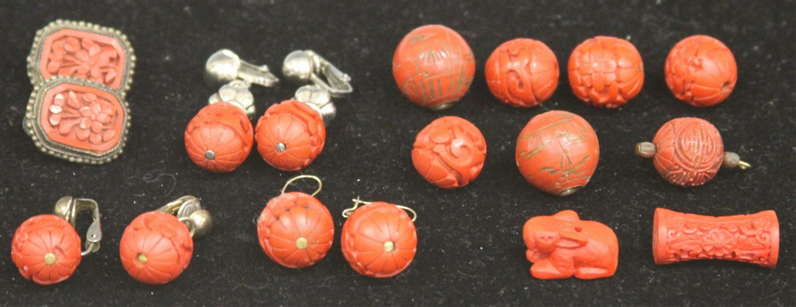 LOT OF (17) VINTAGE BEADS & EARRINGS (1 of 1)