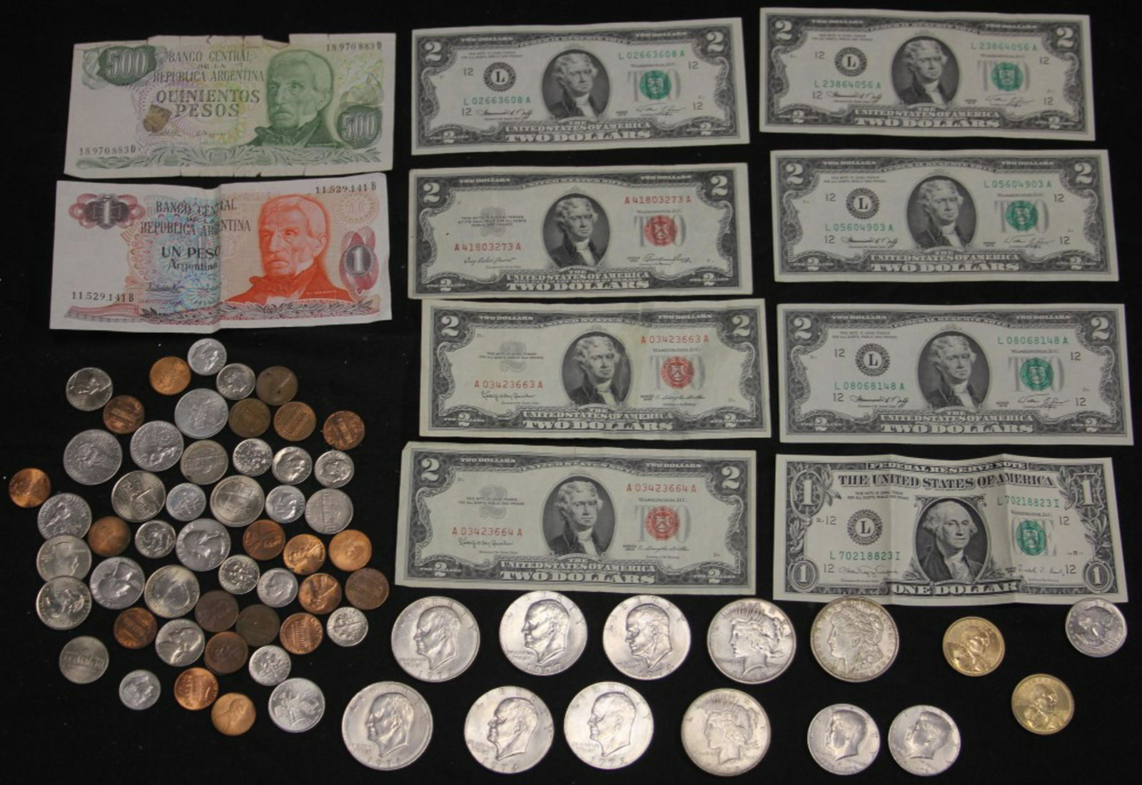 LOT OF ASSORTED U.S. & ARGENTINE CURRENCY (1 of 7)
