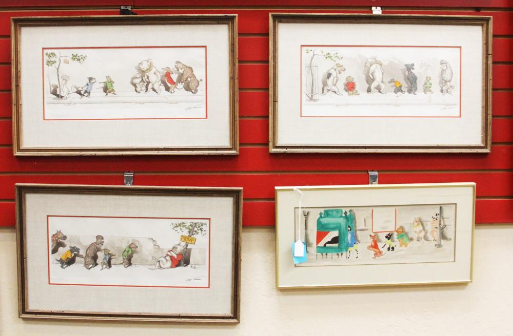 LOT OF (4) VINTAGE FRENCH DOG PRINTS, FRAMED (1 of 6)