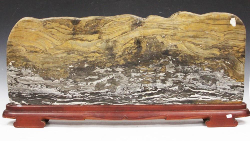 CHINESE HARDSTONE SCHOLAR'S STAND, 20TH C. (1 of 2)