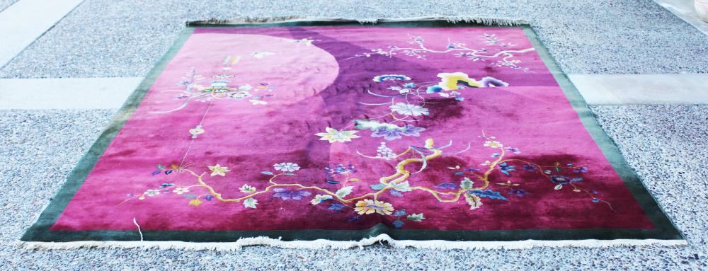 VINTAGE CHINESE WOVEN ROOMSIZE CARPET (1 of 5)