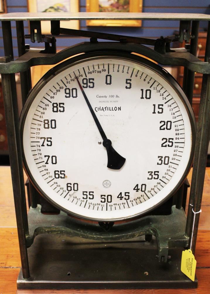 VINTAGE BRASS SCALE, (CHATILLON), New York (1 of 2)