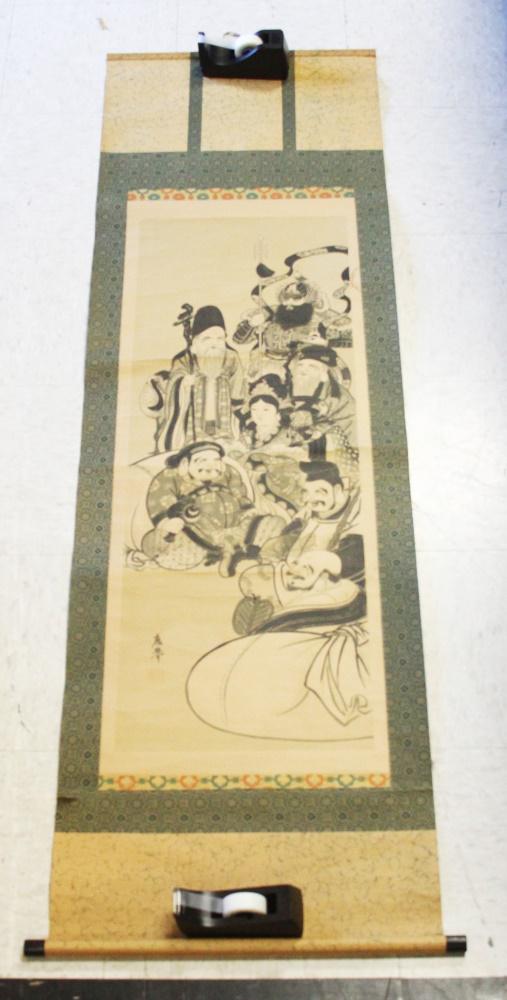 CHINESE PRINT DECORATION  W/ FIGURES (1 of 6)