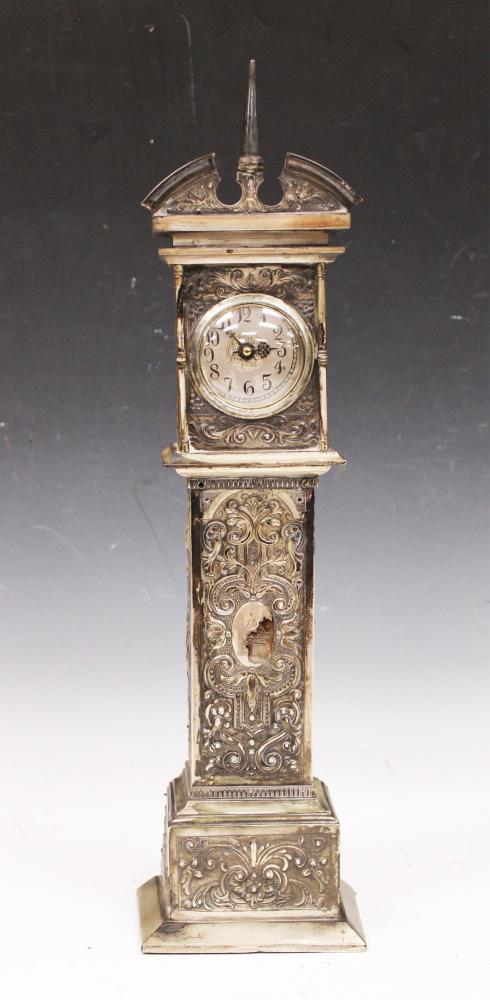 CONTINENTAL SILVER 19TH C. CLOCK W/ HALLMARKS (1 of 6)