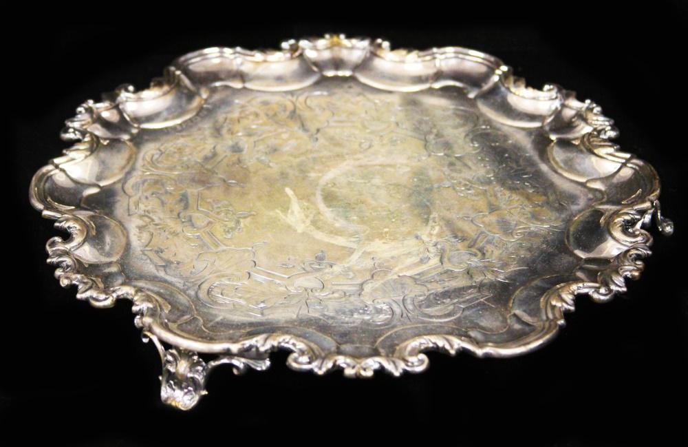 STERLING SILVER CHATEAU ENGLISH FOOTED TRAY (1 of 3)