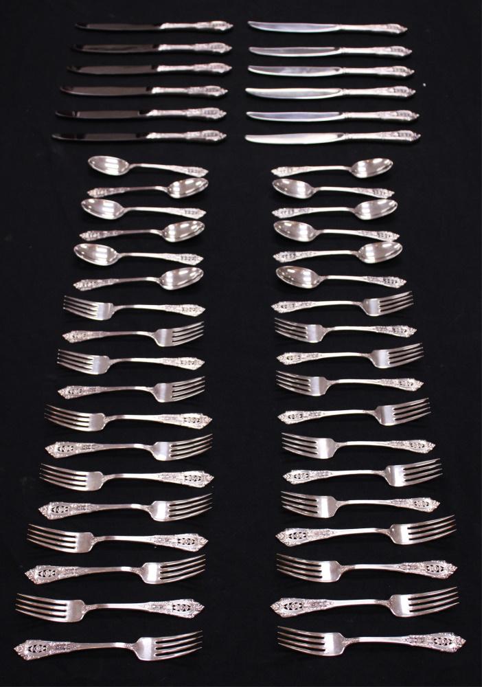 LOT OF(48) STERLING SILVER FLATWARE SET (1 of 5)