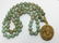 18KT YELLOW GOLD LOCKET & JADE NECKLACE - 7