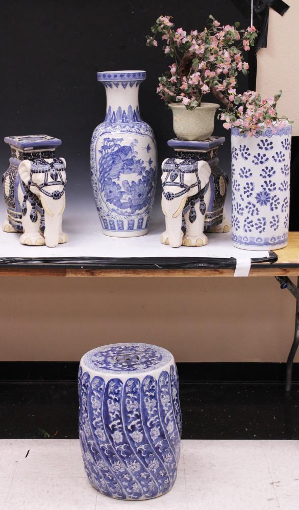 LOT OF (6) PCS. ASIAN DECOR, STANDS (1 of 1)