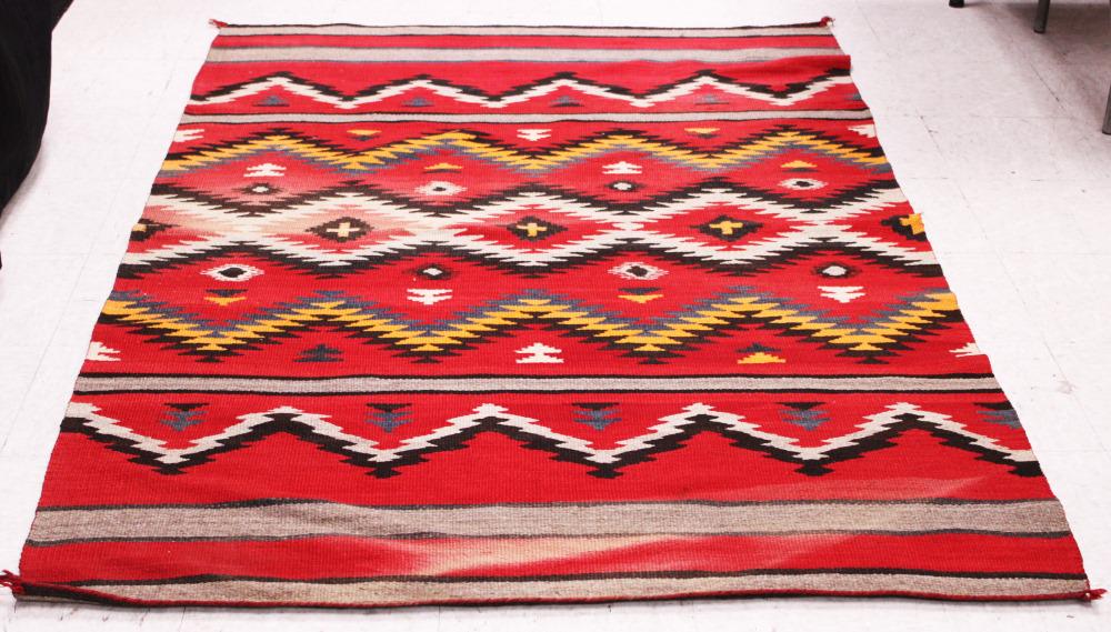 NATIVE AMERICAN VINTAGE WOVEN BLANKET (1 of 5)