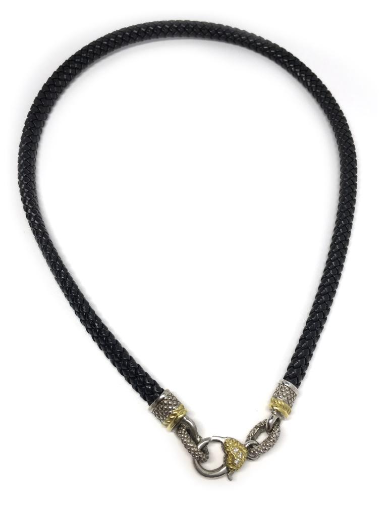 JUDITH RIPKA  DIAMOND & SILVER NECKLACE (1 of 2)