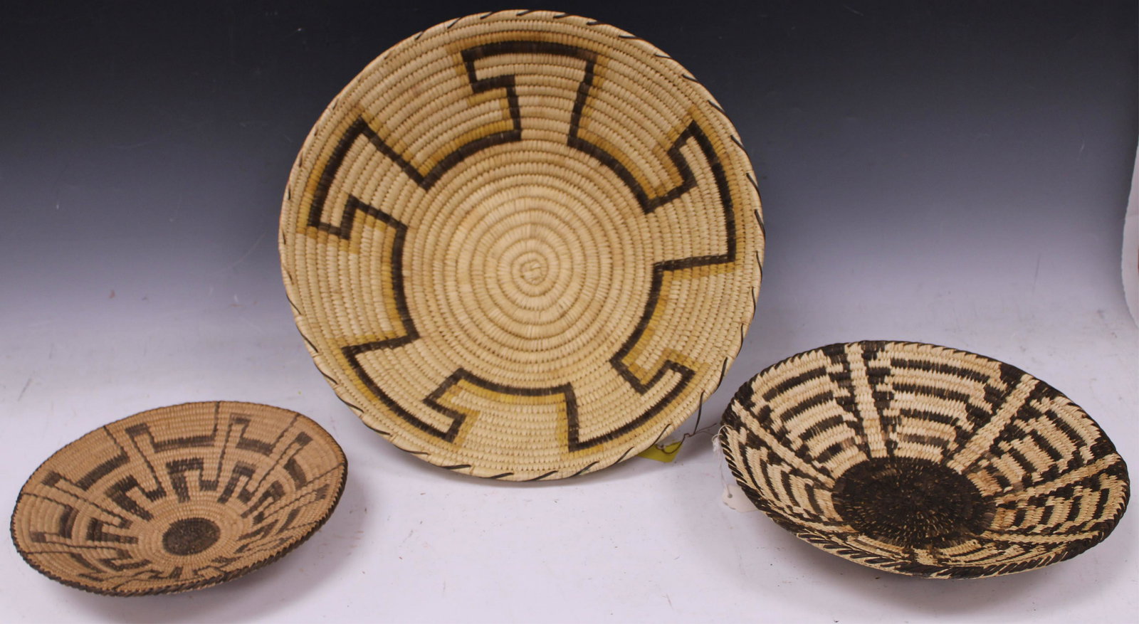 NATIVE AMERICAN PIMA WOVEN BASKETS, LOT OF (3) (1 of 4)