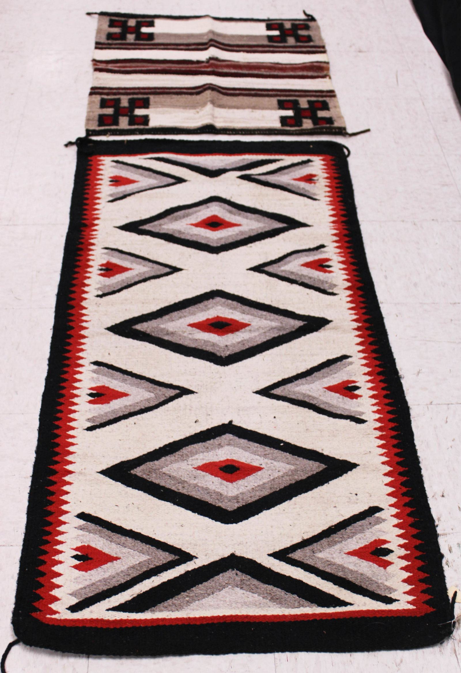 NATIVE AMERICAN NAVAJO WOVEN BLANKETS, LOT OF (2) (1 of 6)