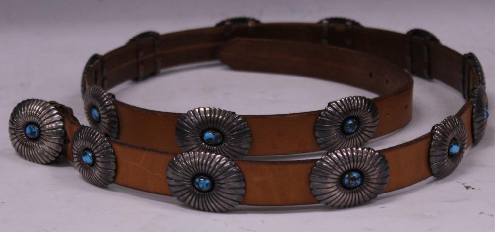 NATIVE AMERICAN SILVER CONCH BELT (1 of 4)