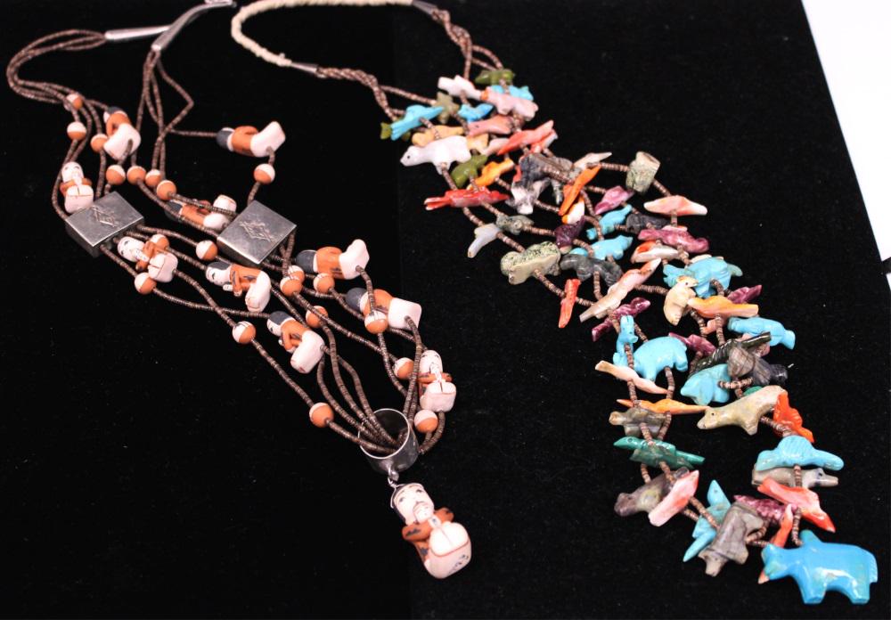 NATIVE AMERICAN FETISH NECKLACES, LOT OF (2) (1 of 6)