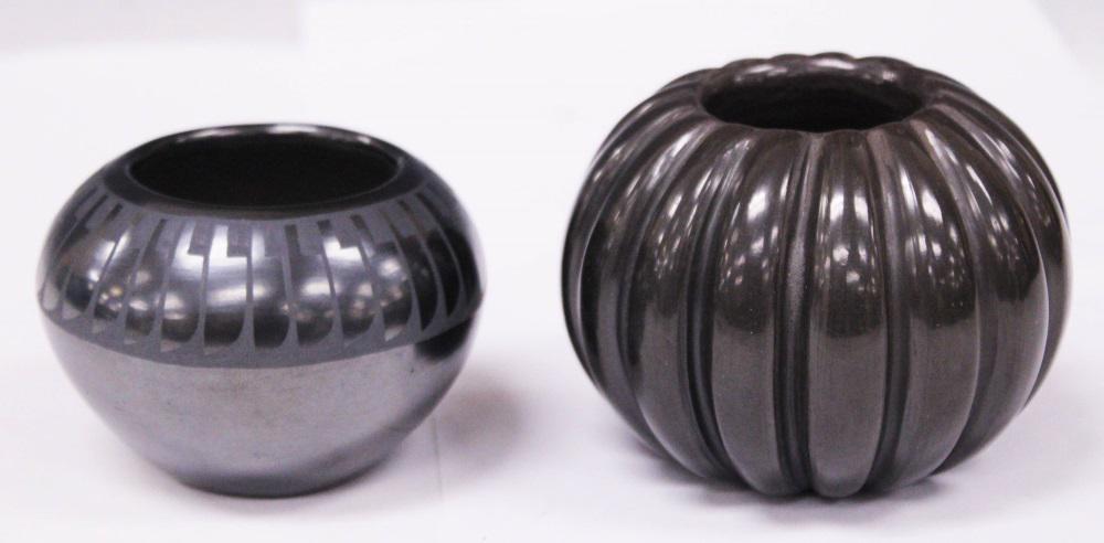 NATIVE AMERICAN SANTA CLARA POTS, (2) (1 of 4)