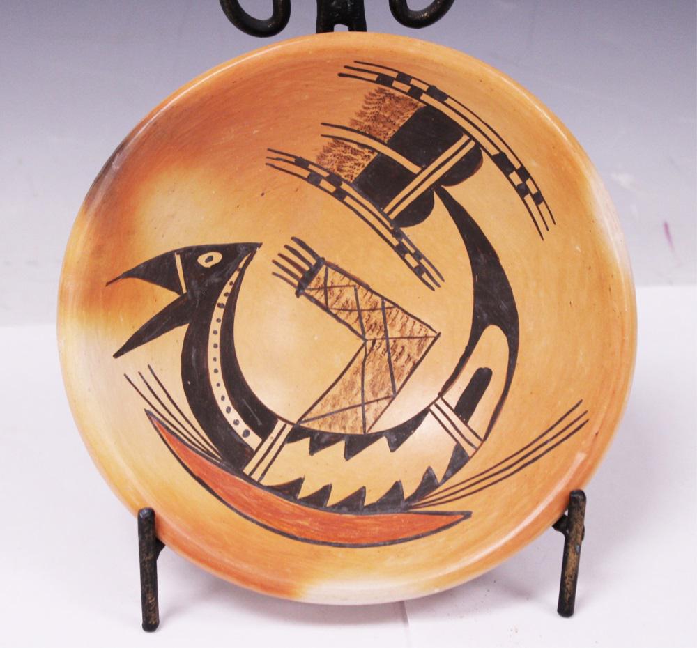 NATIVE AMERICAN PAINTED BOWL, JUANITA HEALING (1 of 2)