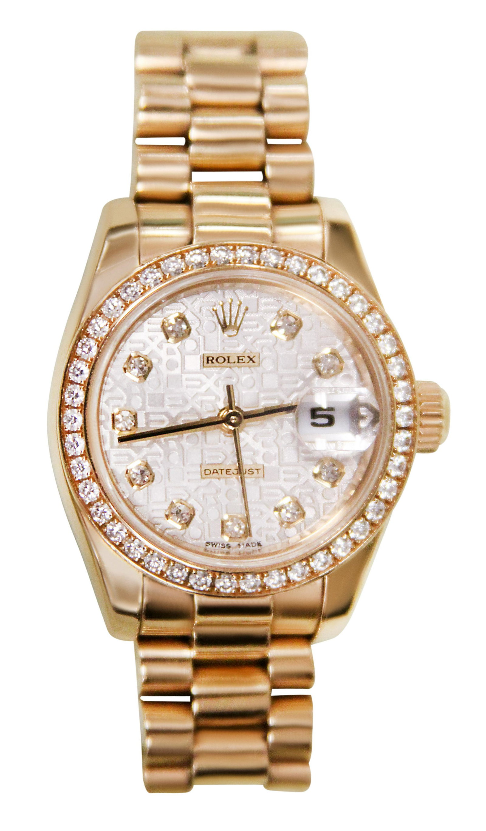 ROLEX SILVER JUBILEE 18KT LADYS WATCH W/DIAMONDS (1 of 13)