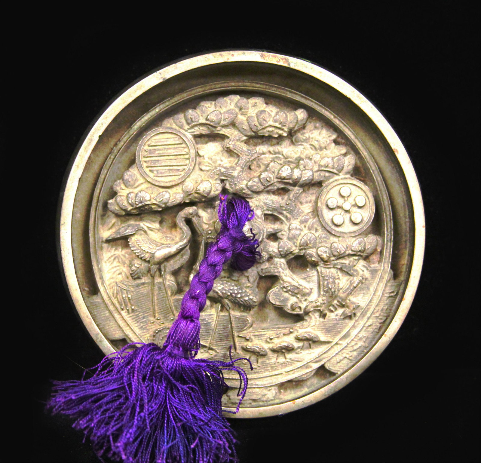 CHINESE BRONZE MIRROR, 18TH-19TH C. (1 of 3)