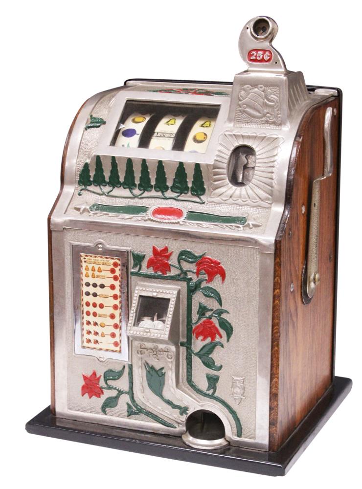 MILLS 1923 POINSETTIA SLOT MACHINE (1 of 4)