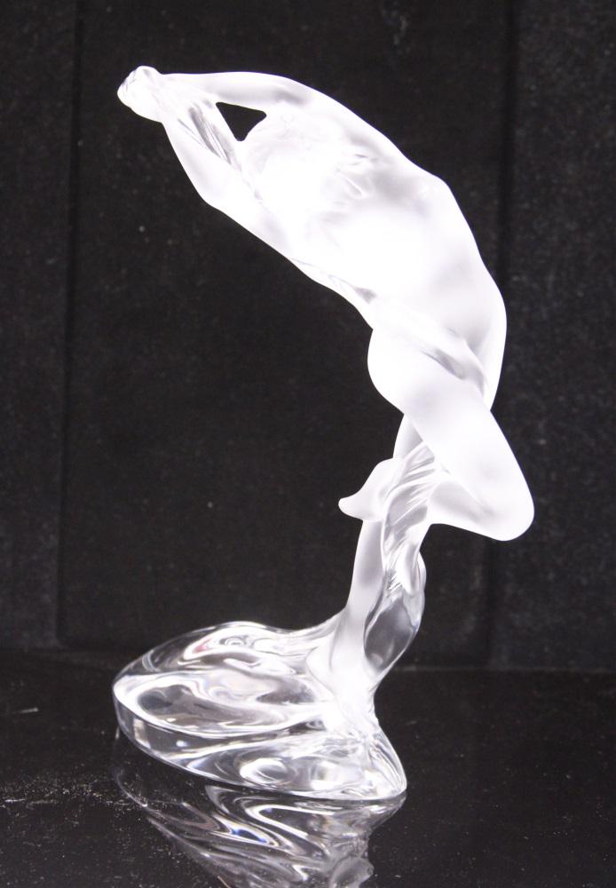 LALIQUE SIGNED FIGURAL STATUE, 10" (1 of 5)