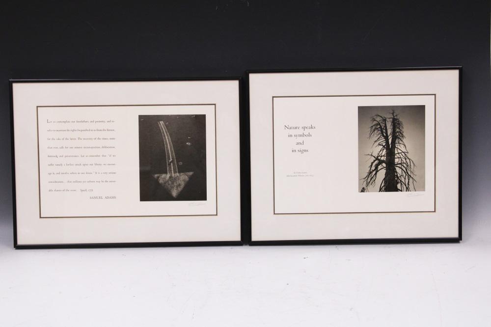 ANSEL ADAMS (1902-1984) PIXELS SIGNATURE (PHOTO-3): Overall- 14" x 17"- 15 1/2"- 20 1/2"