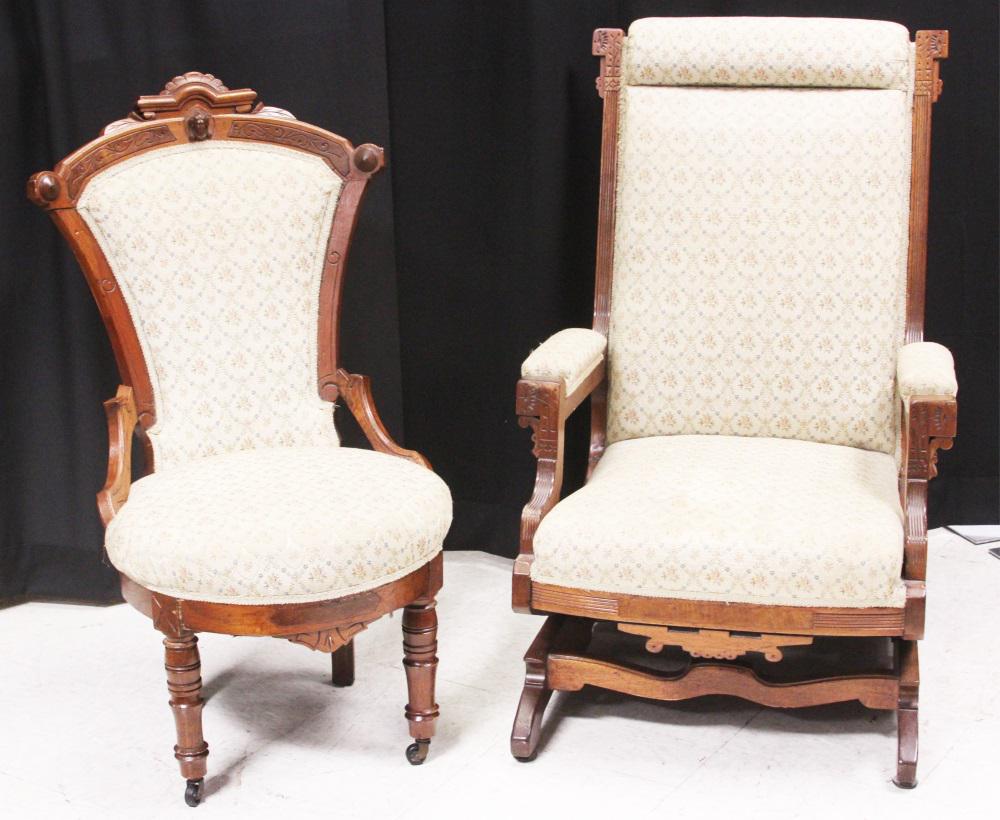 LOT OF (2) PCS. VICTORIAN FURNITURE (1 of 1)