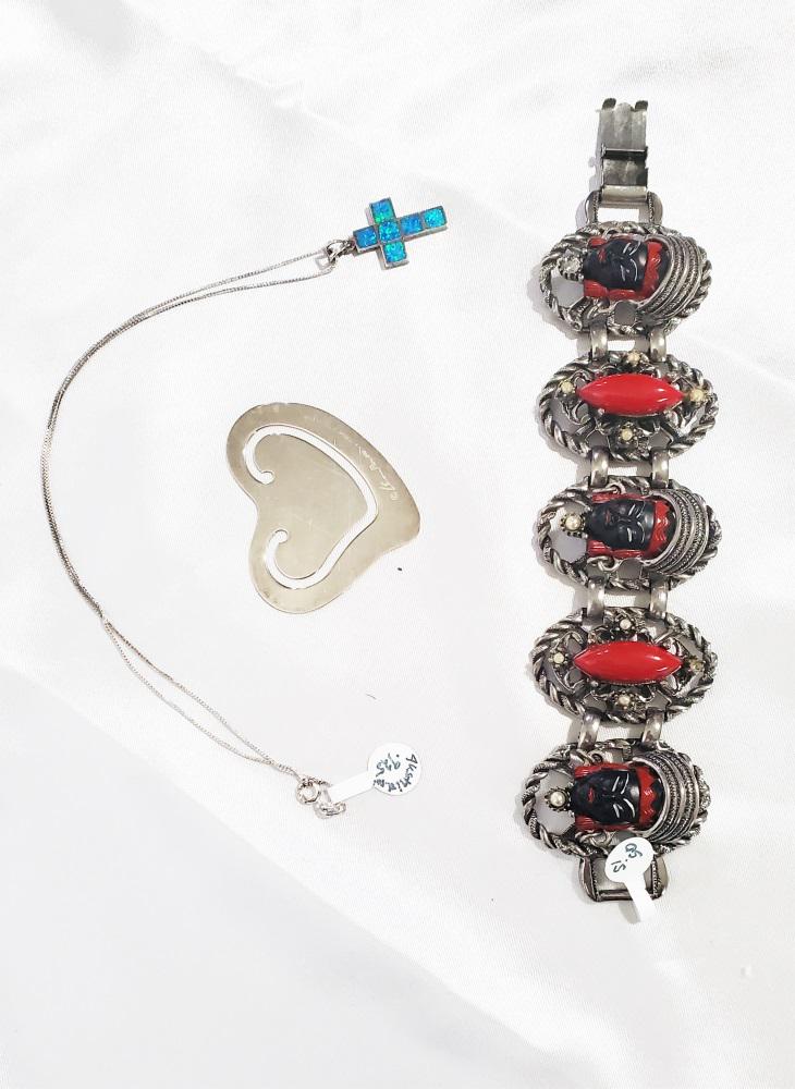 TIFFANY & CO. CLIP, OPAL .925 NECKLACE, BRACELET (1 of 5)