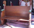 EASTLAKE 19TH C. CARVED WALNUT PEW