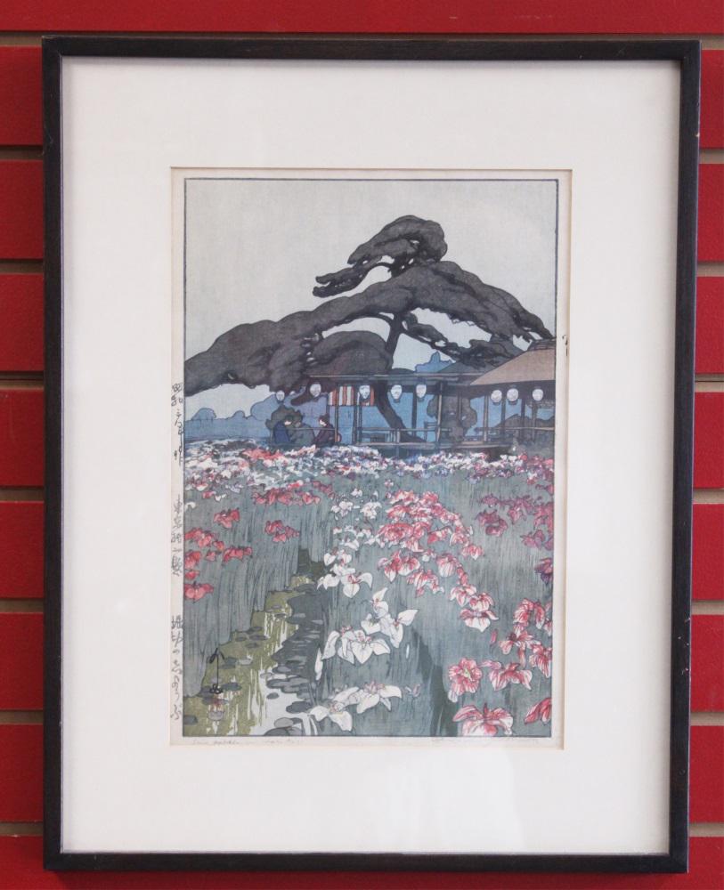 VINTAGE JAPANESE WOODBLOCK SIGNED PRINT (1 of 5)