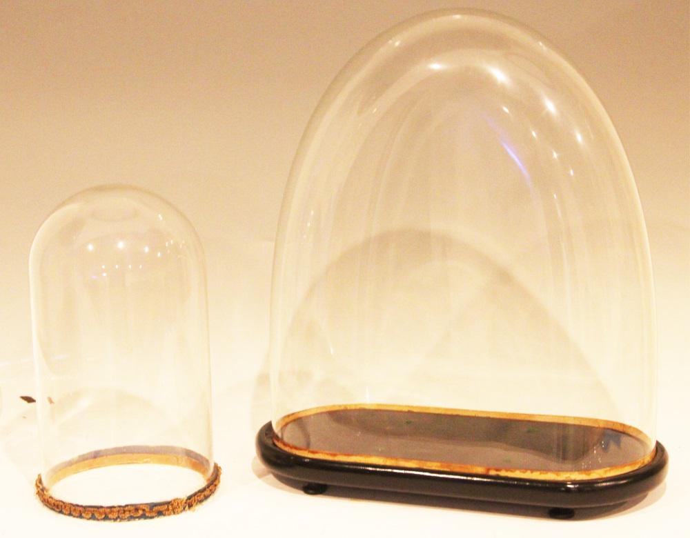 LOT OF (2) VINTAGE GLASS DOMES (1 of 1)