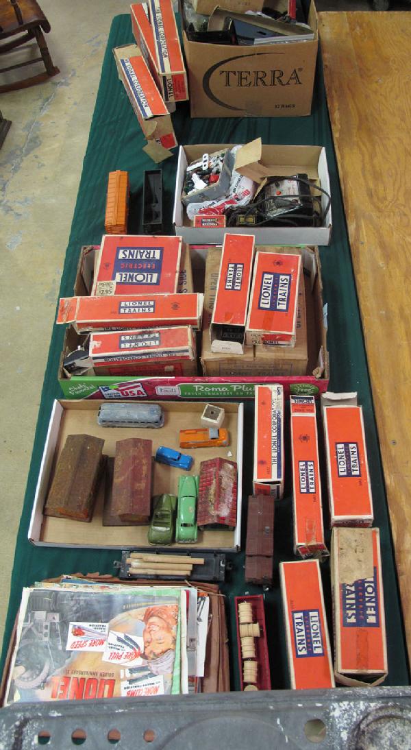 LARGE ASSORTMENT OF TRAIN ITEMS INCLUDING: O-Gaug: LARGE ASSORTMENT OF TRAIN ITEMS INCLUDING: O-Gauge Switches, Track, Train Master, Vintage Lionel Manuals and much more