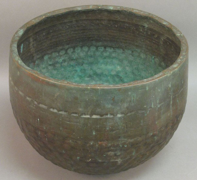 BUDDHIST BRONZE TEMPLE BELL signed on rim diameter: BUDDHIST BRONZE TEMPLE BELL signed on rim diameter: 14"