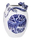 CHINESE YONGZHENG MARK VASE W/DRAGON & PHOENIX