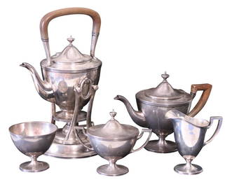 TIFFANY & CO. STERLING SILVER 5 PC. TEA SERVICE