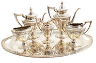 STERLING SILVER 5 PC. TEA SERVICE - 163.7 TROY OZS