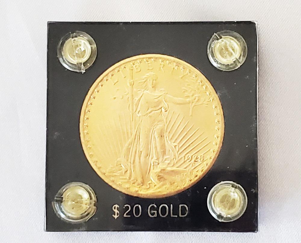ST. GAUDENS $20 1928 REGULAR STRIKE GOLD COIN (1 of 3)
