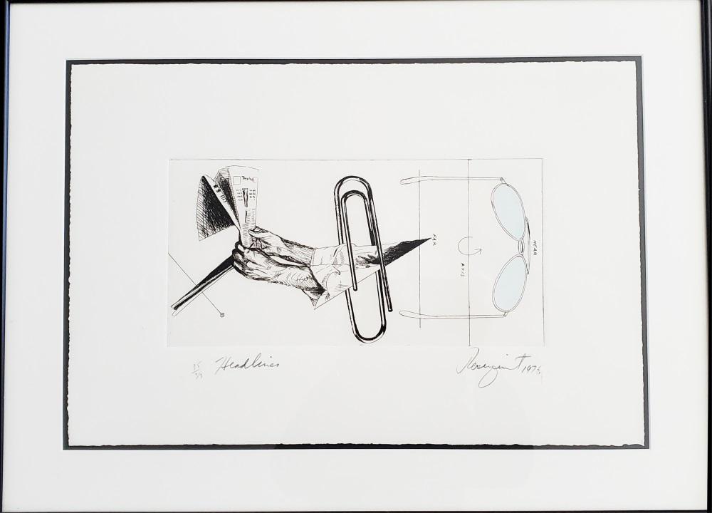 JAMES ROSENQUIST, SIGNED LITHOGRAPH, 1976 (1 of 3)