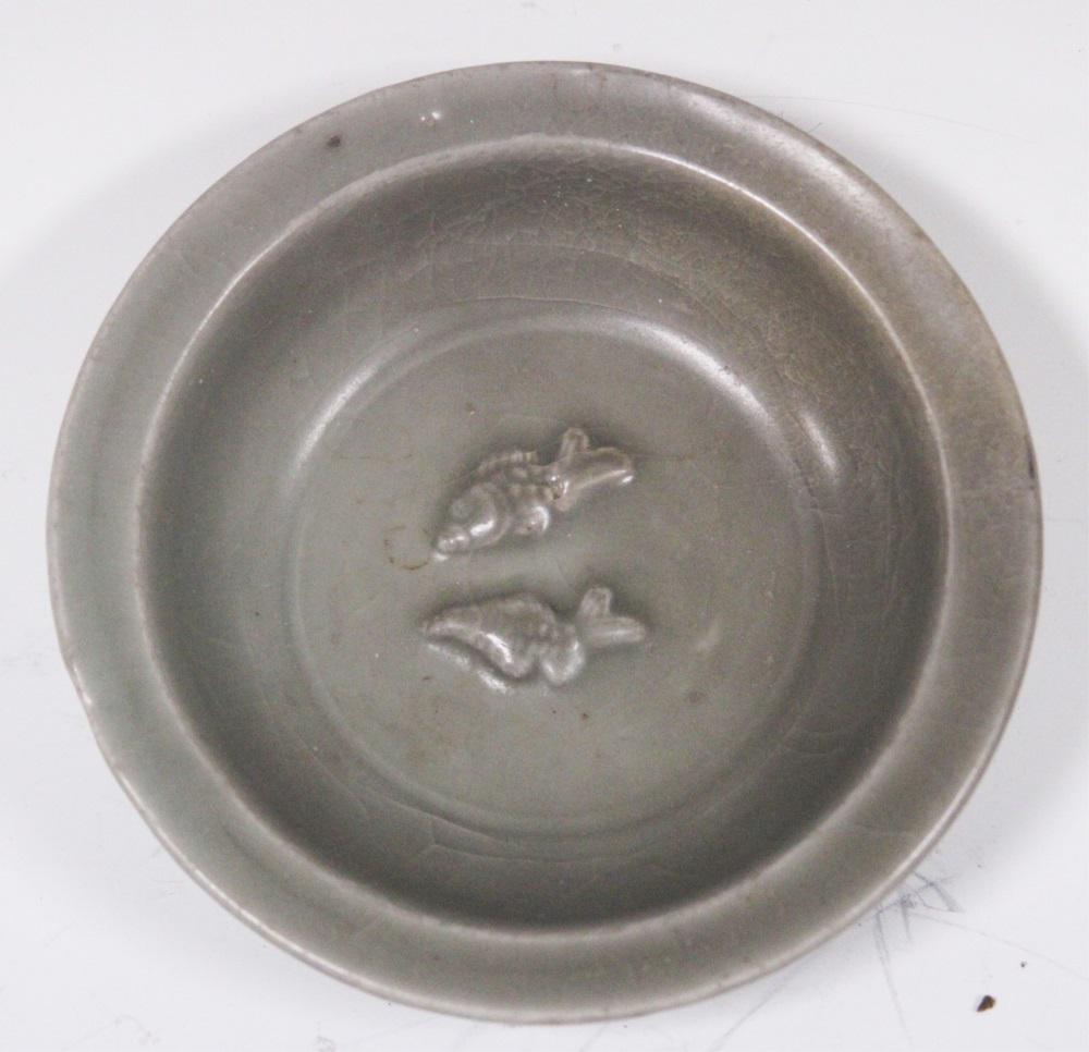 SONG DYNASTY CELEDON BOWL: Diameter- 5" Height- 1 1/2" Shipping U.S. $35 plus insurance