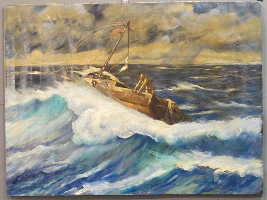 HUGO BALLIN, O/C Maritime Painting sight: 29 3/4"x: HUGO BALLIN, O/C Maritime Painting sight: 29 3/4"x 40" estimate 600-900
