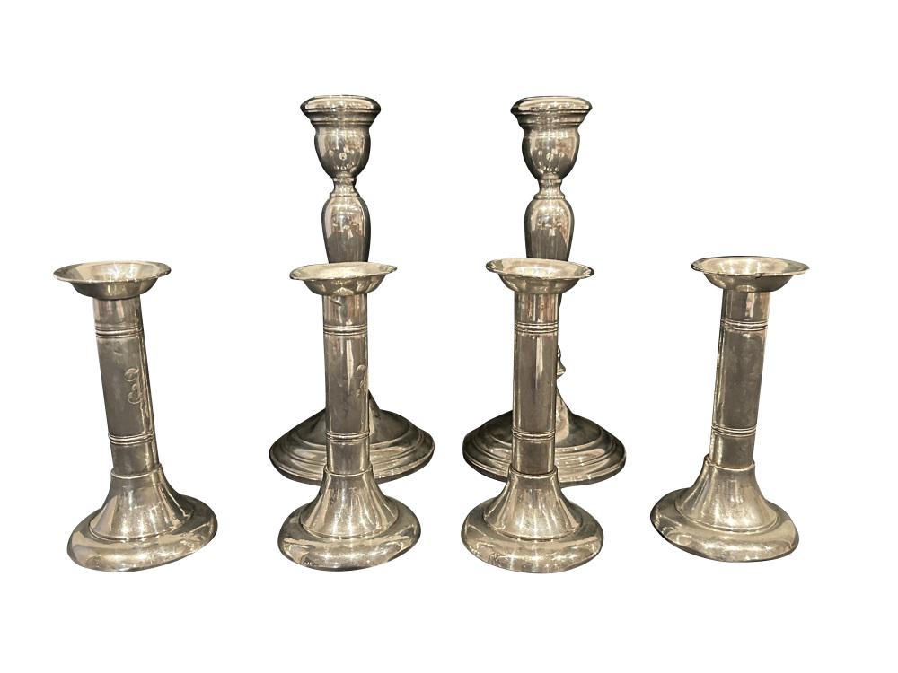 STERLING SILVER CANDLESTANDS, (3) PRS. IN LOT (1 of 4)