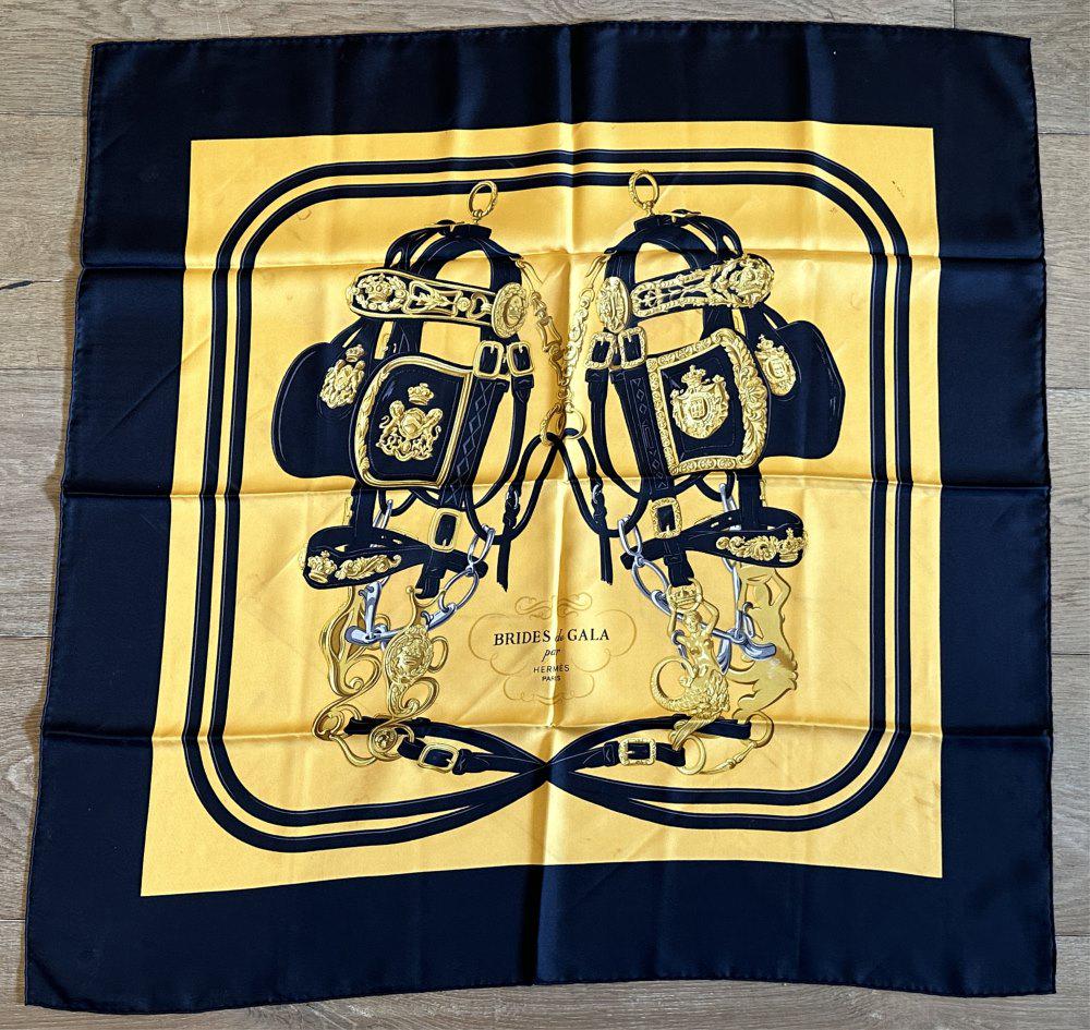 HERMES PARIS SILK SCARF- BRIDES DE GALA: Condition- some spots, please inspect